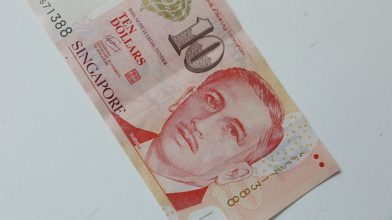 a snapshot of a singapore dollar